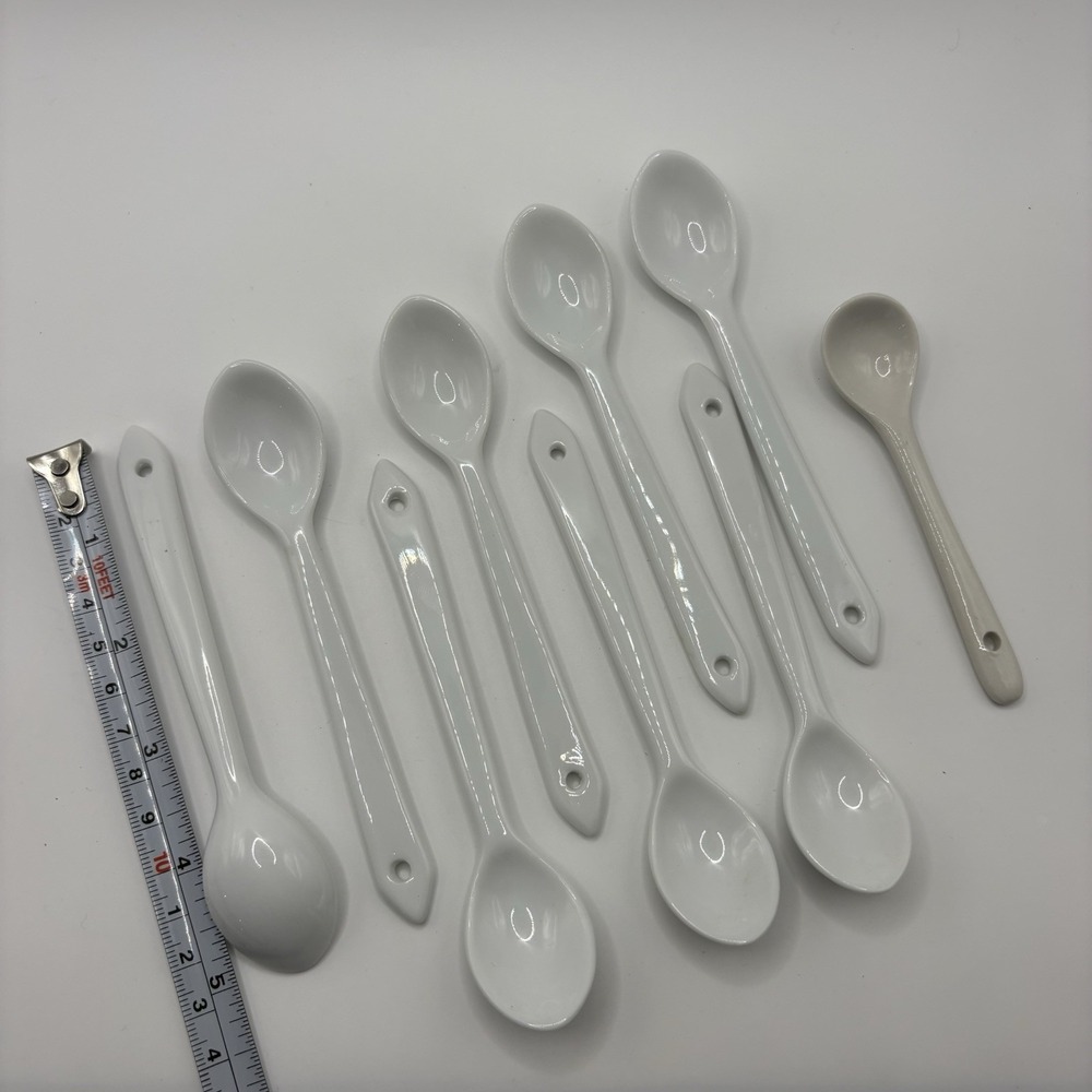 MCM Lagardo Tackett Schmid 60 Porcelain Espresso Demitasse Cups Saucers Spoons - Picture 7 of 13